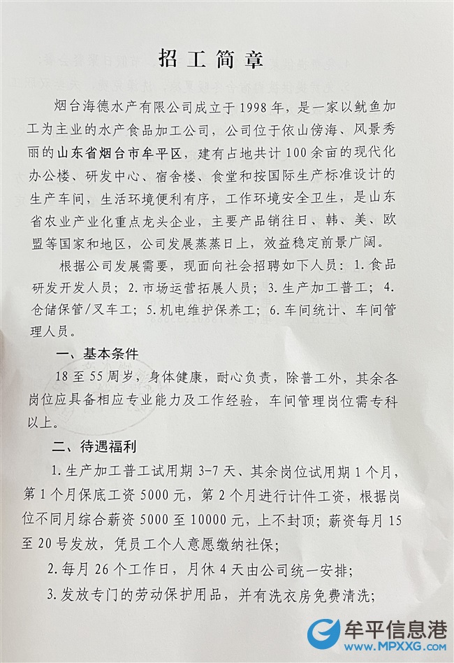 牟平区最新招聘信息全面汇总